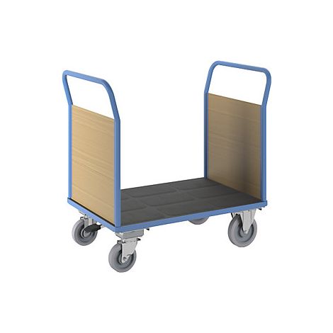 eurokraft pro  Carrello a pianale con sponde in legno  con 2