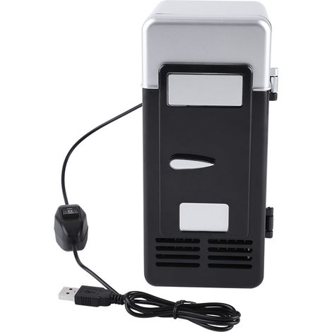 Mini-USB-Kühlschrank Schwarz – Kühl- und Wärmefunktion für Getränke und Dosen (1/5)