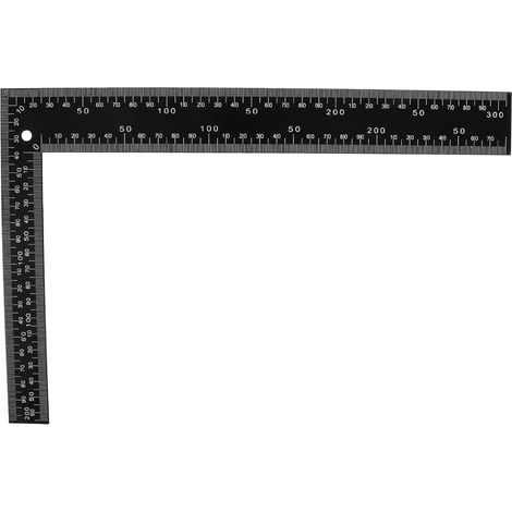 Règle à Angle Droit en Acier Noire pour Maroquinerie et Peinture avec Mesures Précises et Format Portable (1/5)