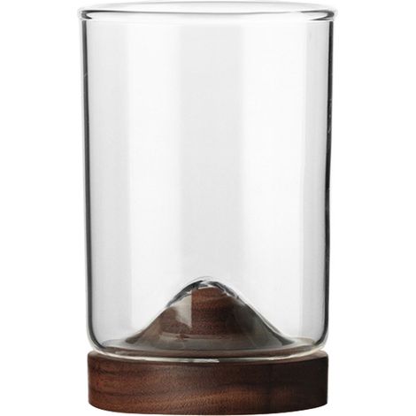 Verre à whisky créatif haut de gamme style japonais, verre à vin à fond en bois, style montagne. (1/5)
