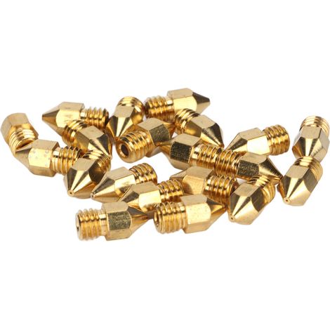 Kit de 20 buses MK8, filetage M6, diamètre 1,75 mm, laiton poli, avec boîte pour imprimante 3D (1/5)