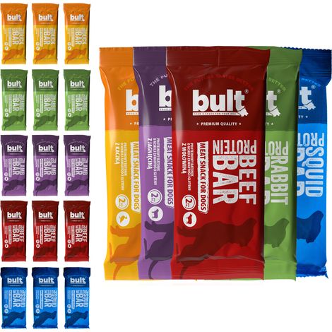 BULT BAR Hunde-Proteinriegel, verschiedene Geschmacksrichtungen, 15 x 75 g (1/5)