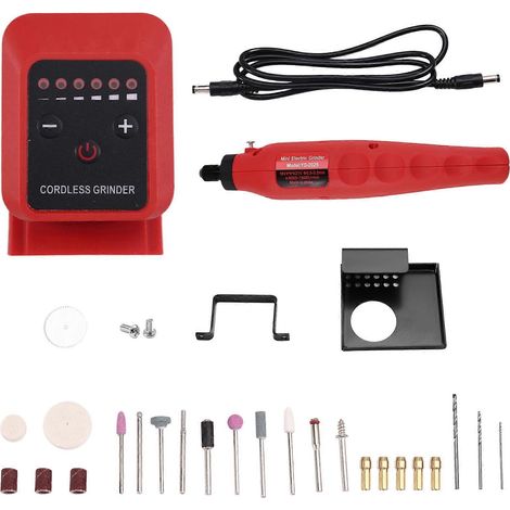Petite meuleuse d'angle électrique avec batterie lithium 18-21 V, 6 vitesses, compatible avec les batteries Milwaukee, petite perceuse électrique - JBMEDIA (1/4)
