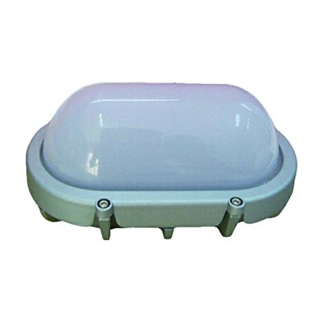 Applique a Led da Esterno 12W Luce Calda Ovale Argento