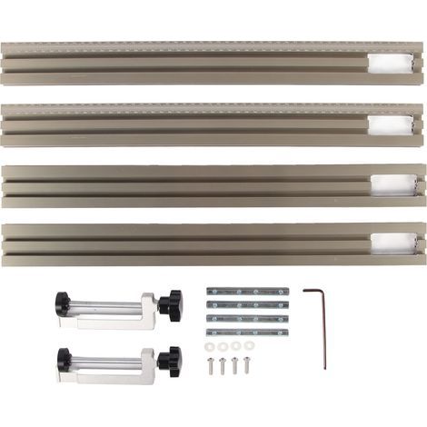 Riel guía para fresadora de 500 mm, ajustable, de aleación de aluminio – Soporte auxiliar para fresado y grabado – Precisión de corte (1/5)