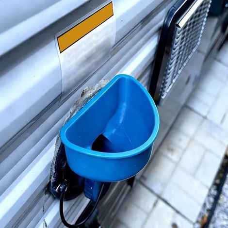 Bocchettone di riempimento acqua per camper, ingresso acqua dolce, bocchettone di riempimento acqua per camper con protezione anti-trabocco, imbuto di riempimento acqua per caravan, imbuto di riempime (1/5)