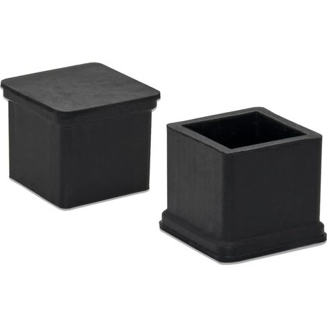 20 Pièces 20 x 20mm Capuchons de Pieds de Chaise en carrés, Capuchons protecteurs antidérapants, Protecteurs de Sol, Chaussettes de Chaise durables (1/5)