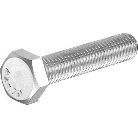 Lot de 50 boulons à tête hexagonale M8-1,25 x 40 mm, filetage à gauche, acier inoxydable 304, fixation mécanique à pas complet pour la construction automobile (1/5)