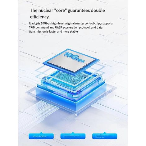 NVMe SSD-Gehäuse 10 Gbit/s PCIe SSD Externer Adapter