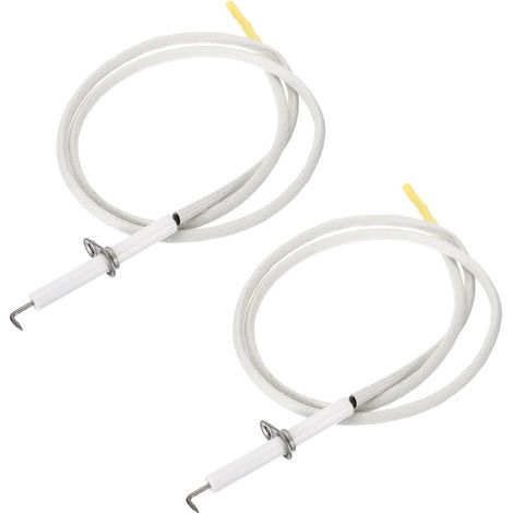 2pcs Céramique Étincelle Électrode Allumeur avec Câbles de Rechange pour BBQ Grill et Gaz Grill Modèles