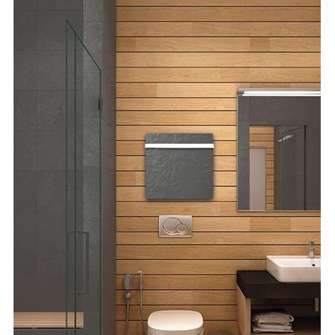 Sèche-serviette H2O DK11 Carré Natura Noir 500W - VALDEROMA 18050011B (1/2)