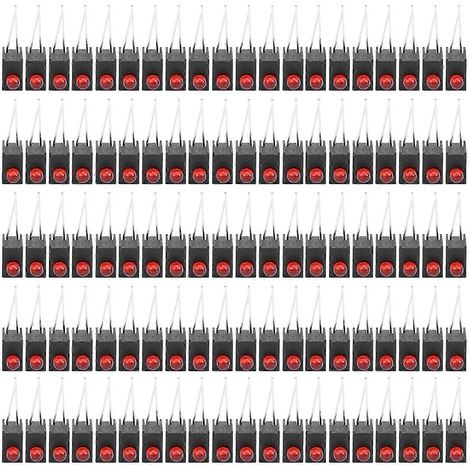 100 LEDs 3mm Diode Rouge avec Support, Lumière Indicateur, Accessoire Industriel pour Panneau (1/5)