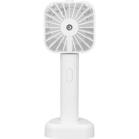 Ventilateur brumisateur portable blanc, rechargeable USB, batterie, main, silencieux, brume froide, voyage extérieur (1/5)