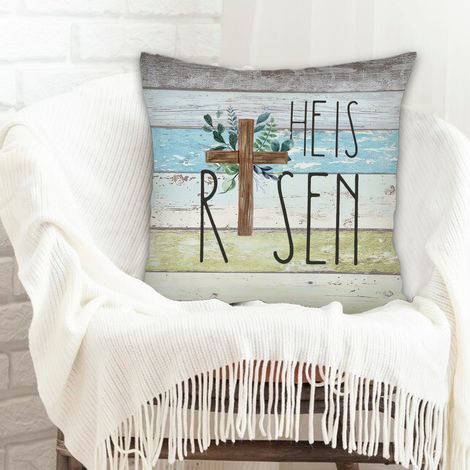 Housse de coussin solide pour canapé fauteuil lit chaise décoratif de ferme (1/5)