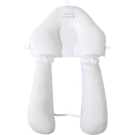 Oreiller bébé respirant en nid d'abeille, dispositif de positionnement de la tête du nouveau-né, oreiller plat anti-effraction ajustable en forme de nuage (1/5)