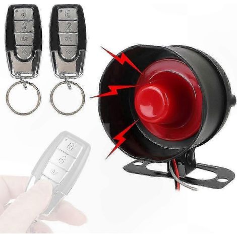 Sistema de alarma universal para coche de 12 V con 2 mandos a distancia, sensibilidad ajustable, fácil instalación y seguridad antirrobo para vehículos. (1/5)