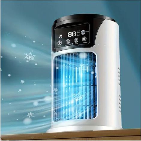 Luftbefeuchter mit USB-Ventilator, tragbare Mini-Klimaanlage mit 6 einstellbaren Kühlstufen – KZQ (1/4)