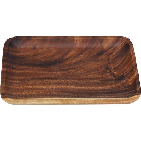 Plateau en bois élégant pour sushis, snacks, salades et desserts, idéal pour maison et restaurant, 25x17x2 cm (1/5)