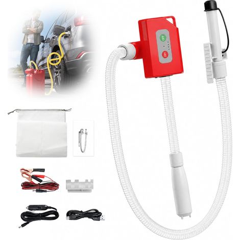 Pompe de transfert de carburant avec capteur d'arrêt automatique, pompe à essence rechargeable, pompe à liquide électrique, pompe à liquide multifonction pour bidon d'essence, huile, diesel (1/5)