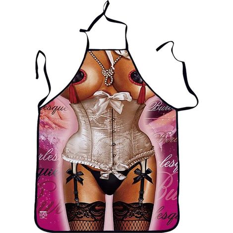 Tablier de cuisine adulte avec impression chef original, tablier de barbecue et dîner, robe bib de fête, tablier de chef pour homme et femme, cuisine et BBQ, motif amusant (1/2)