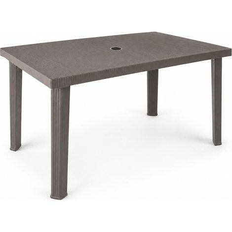 Tavolo da Giardino Rettangolare 120x80 con Foro Ombrellone (1/5)
