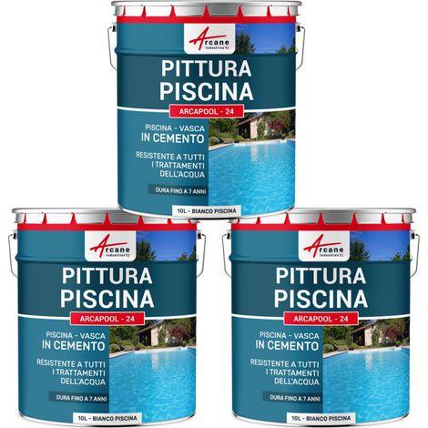 Vernici impermeabilizzanti per piscine - ARCAPOOL - 24 - 3 x 10 L Bianco - ARCANE INDUSTRIES