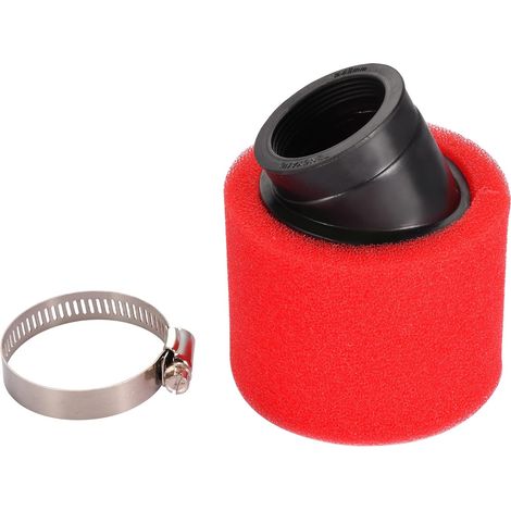 45mm air filter double foam sponge cleaner red bevel angle mouth replacement for 50cc 70cc 90cc 110cc ATV quad buggy scooter 125cc 150cc dirt bike motorcycle go kart (1/5)