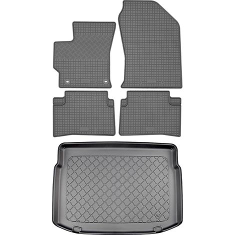 Toyota Corolla XII E210 / Corolla XII E210 Hybrid Hatchback (5 puertas) desde febrero de 2019: juego de alfombrillas de goma para coche + alfombrilla para maletero. (1/5)
