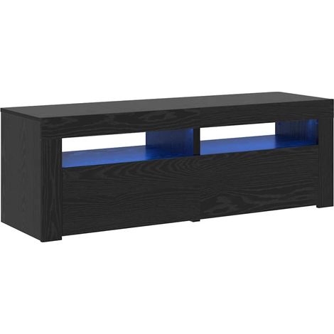 Maison Exclusive - TV-Schrank mit LED-Leuchten Schwarz Eichen-Opt