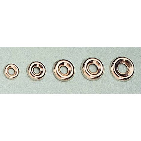 Orli sottovite acciaio nichelato 14 mm.. Prezzo per 100 pezzi.