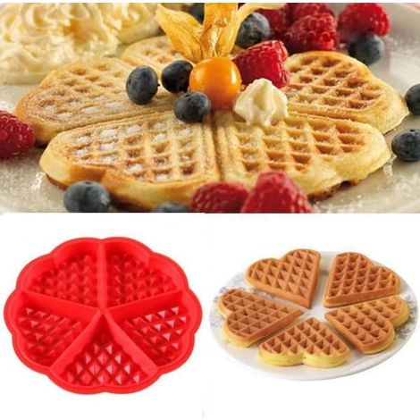 Gaufrier - Cuisine - Mini rond - Silicone - 17,5 cm - Haute qualité (1/4)