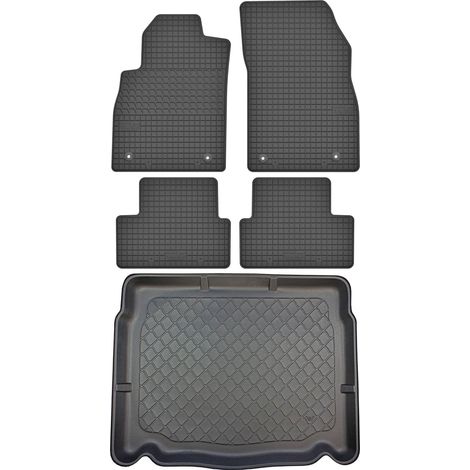 Opel Astra IV J Hatchback de 10.2009 a 10.2015 SET - Alfombrillas de goma para coche + alfombrilla para maletero