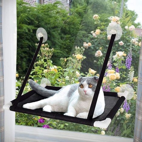 Fenêtre Katzenhängematte pour les Chats jusqu'à 23 kg extra Stable Fensterliegeplatz pour les Chats et les Chats Fensterliege Katzenliege Fenêtre de Place (1/5)