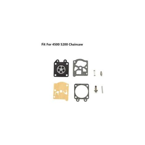 Kits de réparation de carburateurs neufs pour tondeuses à gazon, débroussailleuses et tronçonneuses. Kit de réparation de carburateur pour tronçonneuses modèles 4500 et 5200. (1/4)