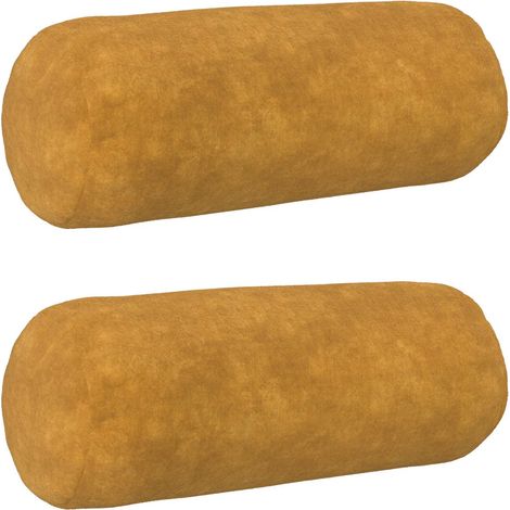 Funda de almohada 2 pcs HEERLEN Amarillo Ø 15 x 40 cm vidaXL (1/5)