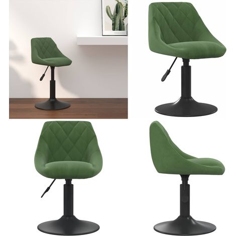 vidaXL Tabouret de bar Vert foncé Velours (1/5)