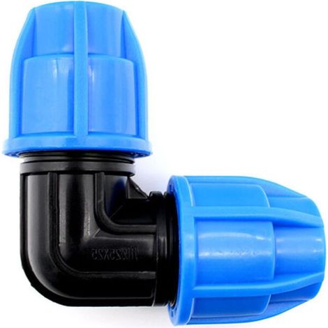 PE 25 Coude plastique égal pour tuyau polyéthylène tuyau ø 25(4 pcs) (1/4)