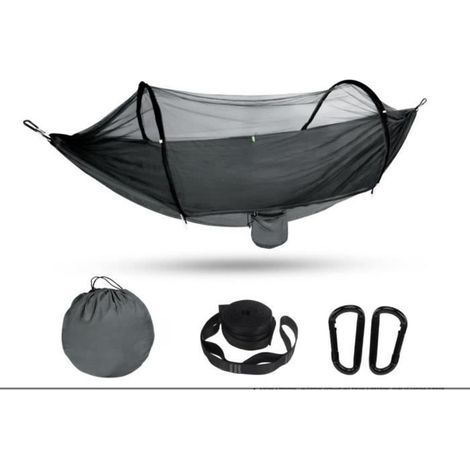 Travel hammock with mosquito net, 200 kg capacity  260 x 140 cm, perfect for camping.