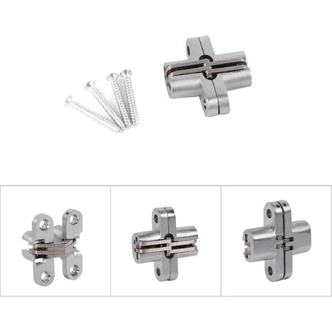Charnières Invisibles pour Portes Pliantes en Alliage de Zinc - 180 Degrés (43.7mm) (1/5)