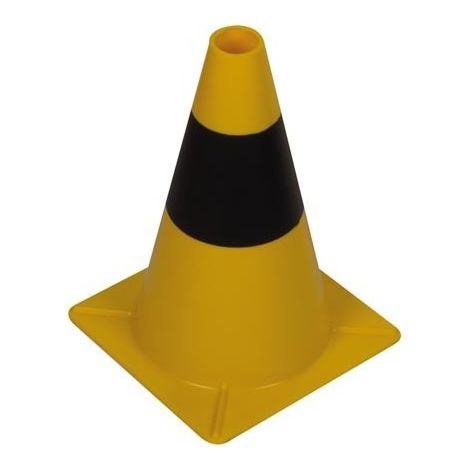 Cône jaune/noir 30 cm