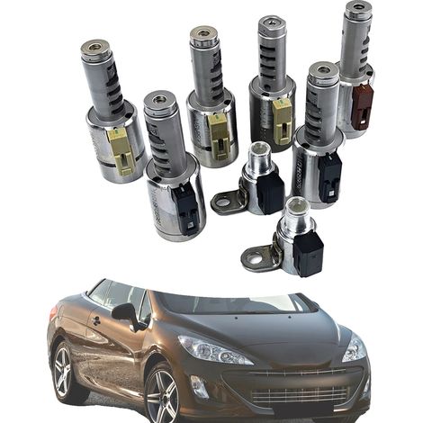 Kit de solenoides de transmisión, construcción metálica, incluye 8 solenoides, compatible con vehículos Peugeot, rendimiento estable, tipo de reemplazo directo. (1/5)
