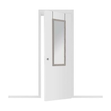 Miroir de porte en bois - L 35 x H 109 cm - Gris - Livraison gratuite (1/2)