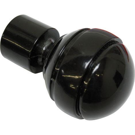 Embouts Boule Rideaux Gardinia Chicago Noir (1/3)