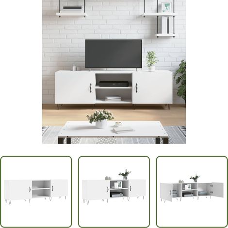 Wohnzimmer Schrank - TV-Schrank Weiß 150x30x50 cm Holzwerkstoff (1/5)
