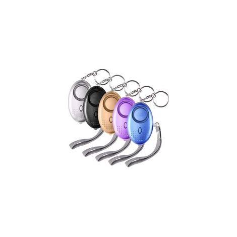 Lot de 5 alarmes personnelles 140 dB avec porte-clés, torche anti-agression, pour femmes, enfants, seniors – (1/5)