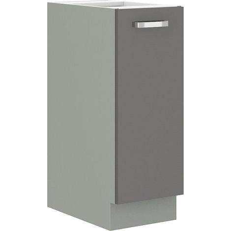Küche Bianca Grey Hochglanz Grau Unterschrank 30 cm Schrankauszug Küchenschrank (1/4)