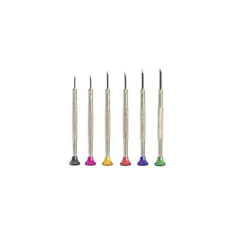 Set di cacciaviti da orologiaio TOOLCRAFT 820926 da 12 pezzi - Lame di diverso diametro: 0,8 mm, 1 mm, 1,2 mm, 1,4 mm, 1,6 mm, 1,8 mm - Crezuo (1/4)