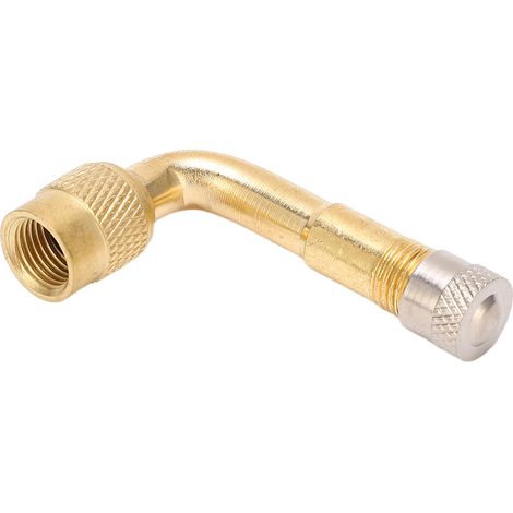 Rallonge de valve de pneu coudée à 90° en laiton, adaptateur de valve Schrader pour moto, vélo et scooter (1/5)