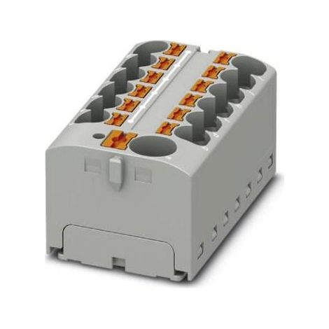 PHOENIX CONTACT PTFIX 10/12X4 GY BLOC DE DISTRIBUTION 450 V 32 A NOMBRE DE CONNECTEURS 13 SECTION 0,2 MM² - 6 MM² AWG 24-10 LARG