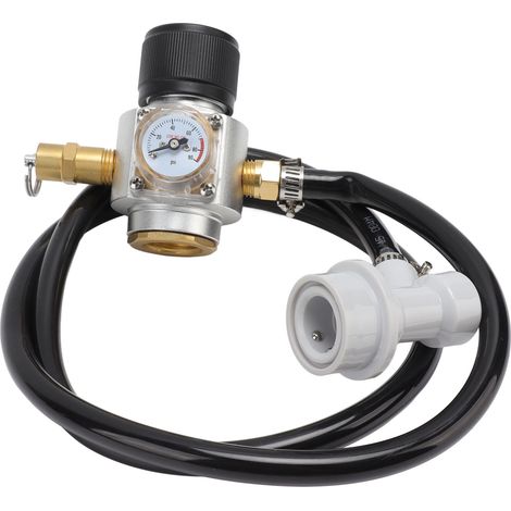 Machine à bière automatique pour eau gazeuse, manomètre de pression à 2e étage, tuyau distributeur noir et soupape de sécurité pour usage domestique